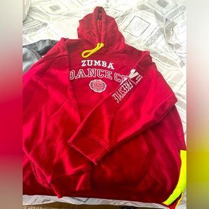 Zumba pullover hoodie brand new never been worn but the tags are missing.